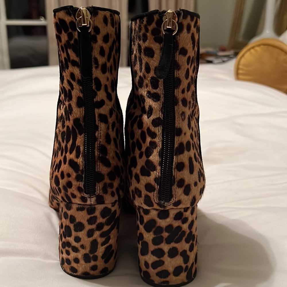 J. Crew Sadie Leopard Mid Rise Boots - Picture 3 of 9